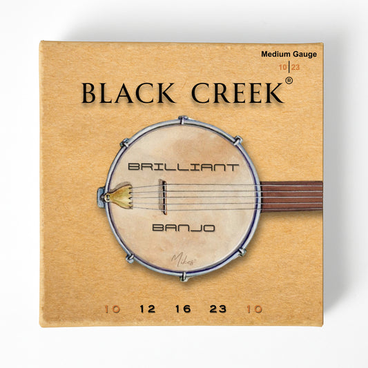 Black Creek® Brilliant Banjo 5 Strings Medium Gauge - Hexangular Steel Core - Nickel Alloy Strings
